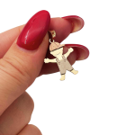 Little Boy Charm Pendant in 14K Tri-color Gold