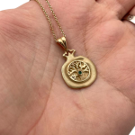 Birthstone Pomegranate Pendant in 14K Gold – Success and Abundance