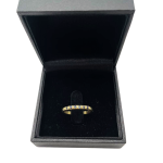 Blue Sapphires Slim Elegant Ring in 14K Hammered Gold
