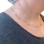 14K Gold Multiple Hebrew Name Necklace