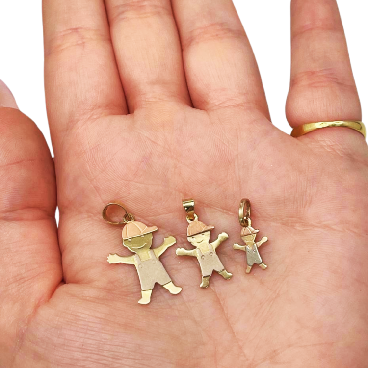 Little Boy Pendant in 14K Gold