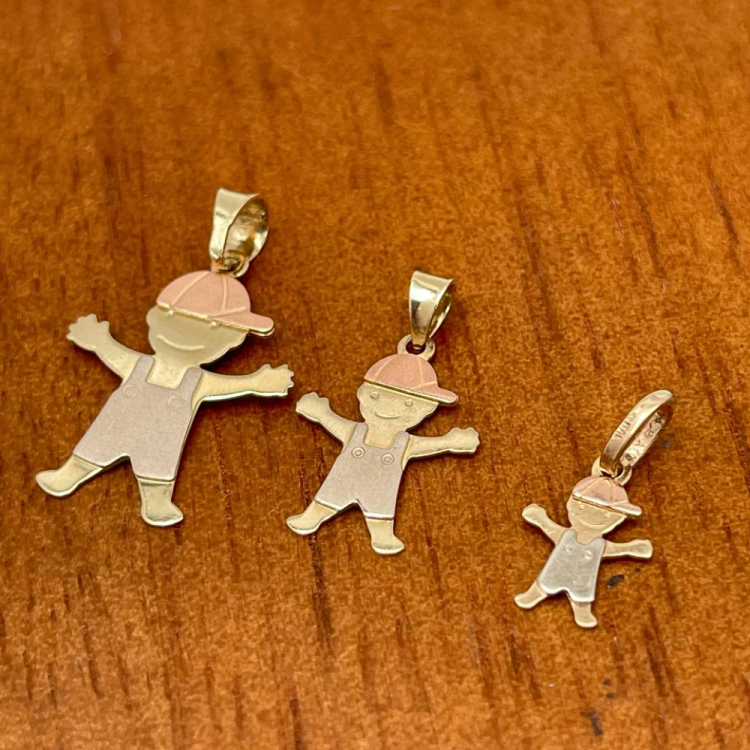 Little Boy Pendant in 14K Gold