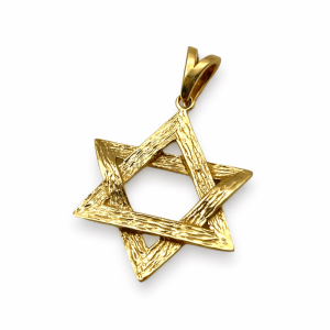 Reversible 14K Gold Star of David Pendant
