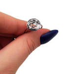 Am Israel Chai Star of David Ring in 14K White Gold
