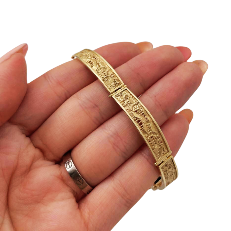 Jerusalem Skyline Bracelet in 14K Gold
