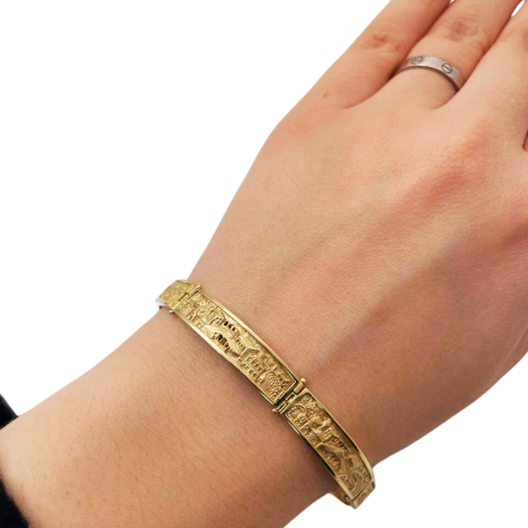 Jerusalem Skyline Bracelet in 14K Gold