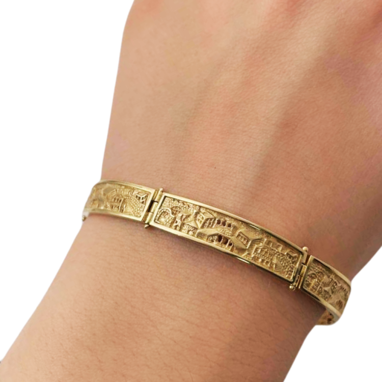 Jerusalem Skyline Bracelet in 14K Gold