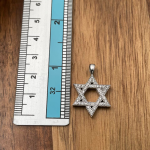 Classic Diamond Star of David Pendant in 18k White Gold