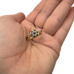 Vintage Style Sapphire and Pearl 14k Gold Ring