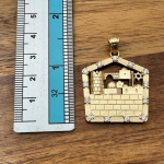 Jerusalem Skyline Western Wall Pendant in 18K Gold with Diamonds