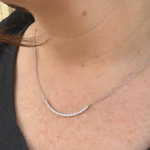 Diamond Crescent / Rainbow Necklace in 14K Gold