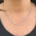 Diamond Crescent / Rainbow Necklace in 14K Gold