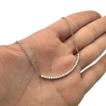 Diamond Crescent / Rainbow Necklace in 14K Gold