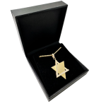 Large Diamond Star of David Pendant in 14K Gold – 1.5″