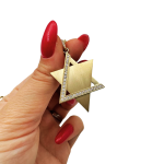 Large Diamond Star of David Pendant in 14K Gold – 1.5″