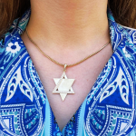 Large Diamond Star of David Pendant in 14K Gold – 1.5″