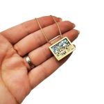 Jerusalem Necklace with Roman Glass in 14K Gold