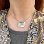Jerusalem Necklace with Roman Glass in 14K Gold