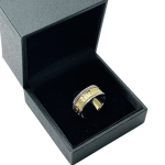Hebrew Wedding Ring in 14K Two Tone Gold – “For you are holy to me”