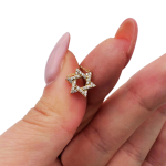 Diamond Star of David Necklace in 14K Gold – 10 mm