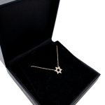 Diamond Star of David Necklace in 14K Gold – 10 mm