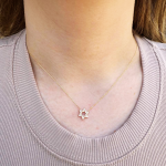 Diamond Star of David Necklace in 14K Gold – 10 mm
