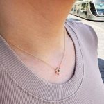 Diamond Star of David Necklace in 14K Gold – 10 mm
