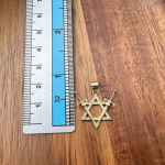 Victory Swords and Star of David Pendant in 14K Gold