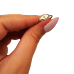 Diamond Evil Eye Ring in 14K Gold