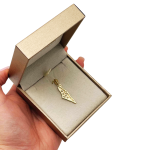 Star of David, Am Israel Chai in Map of Israel Pendant – 14K Gold