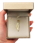 Star of David, Am Israel Chai in Map of Israel Pendant – 14K Gold