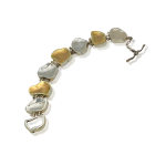 Nugget Bracelet in Silver and Gold – Jerusalem Stone design
