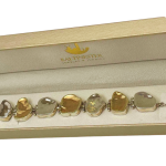 Nugget Bracelet in Silver and Gold – Jerusalem Stone design