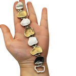 Nugget Bracelet in Silver and Gold – Jerusalem Stone design