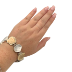 Nugget Bracelet in Silver and Gold – Jerusalem Stone design