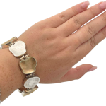 Nugget Bracelet in Silver and Gold – Jerusalem Stone design
