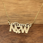Let Them Go Now Necklace in 14K Gold – Support Israel Jewelry