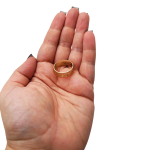 14k Gold Textured Cutout Hebrew Wedding Ring – 8 mm Width