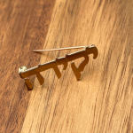 Personalized Hebrew Name Pin / Name Brooch in 14K Gold