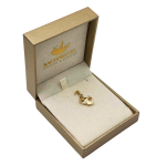Dove of Peace Pendant in 14K Gold with Diamond and Ruby Gemstone – Reversible