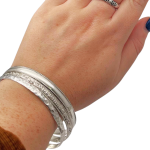 Moroccan Bangle in Silver – Curlicue Design