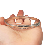 Moroccan Bangle in Silver – Beaded Borders