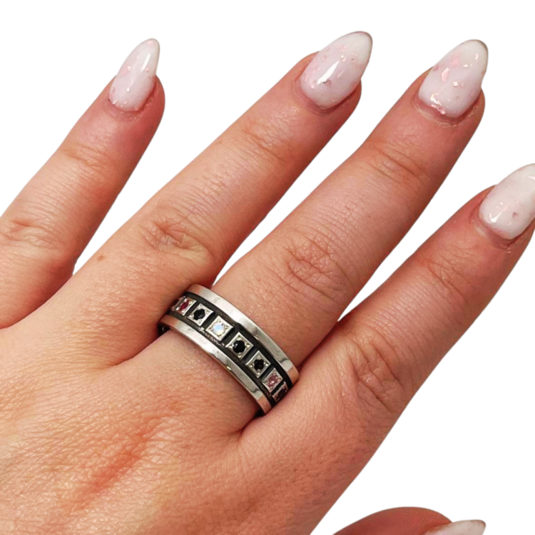 Sterling Silver 12 Tribes Hoshen Ring with Natural Gemstones