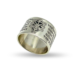 Sterling Silver Ten Sephirot and Ana Bekoach Kabbalah Ring