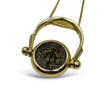 14k Gold Ancient Maccabean Coin (Widow’s Mite) Ring-cum-Pendant