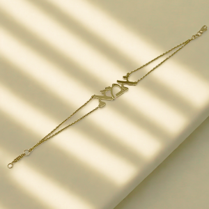 Double Chain "Ima" Bracelet in 14K Gold