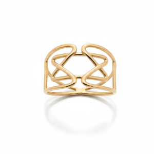 Modern Star of David Ring in 14K Gold