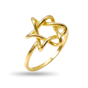 Minimalist Star of David Ring in 14K Gold