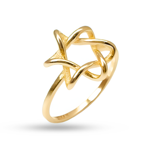 Minimalist Star of David Ring in 14K Gold