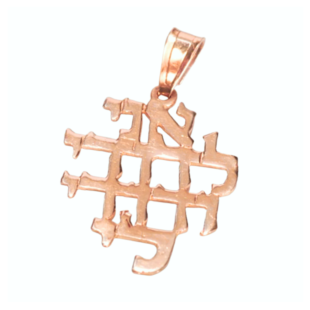 14k Gold Cutout Ani L'Dodi Pendant